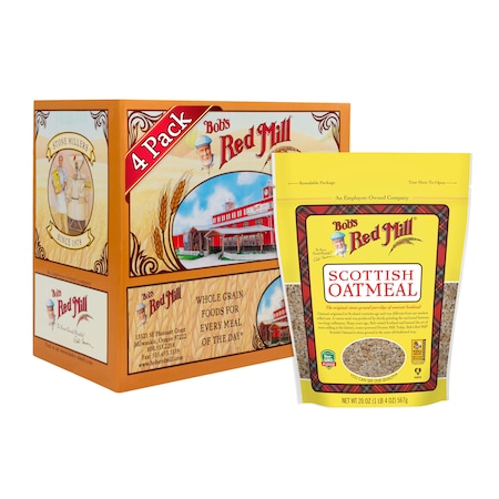 Bobs Red Mill Natural Foods Bob's Red Mill Scottish Oatmeal 20 oz. Bag, PK4 1390S204